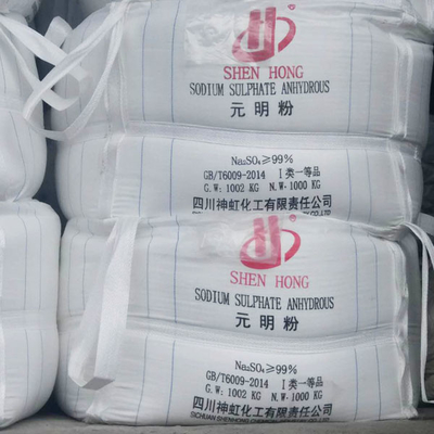 유리 산업에서 99% 나트륨 황산 Na2SO4 1000 KG / BAG