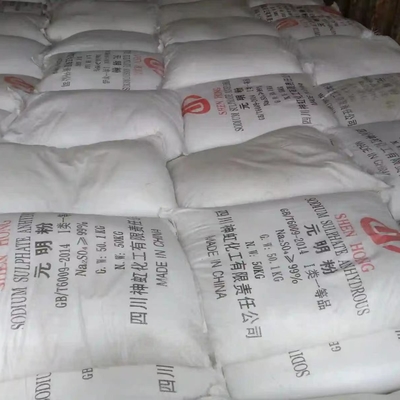 수분 없는 나트륨황산 (Na2SO4) 99% - 50kg/Bag, CAS 7757-82-6, 공장 직접 공급