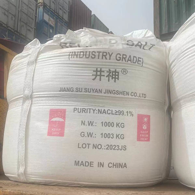 백색 결정 NaCl 나트륨 염화물 1000 KG / BAG 화학 원료로 사용됩니다