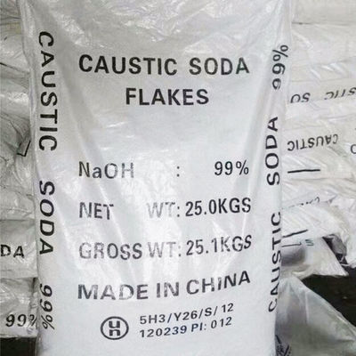 25 KG/BAG 99% 순수성 가극 소다 나트륨 하이드록시드 플라크 CAS 1310-73-2 종이 제조용